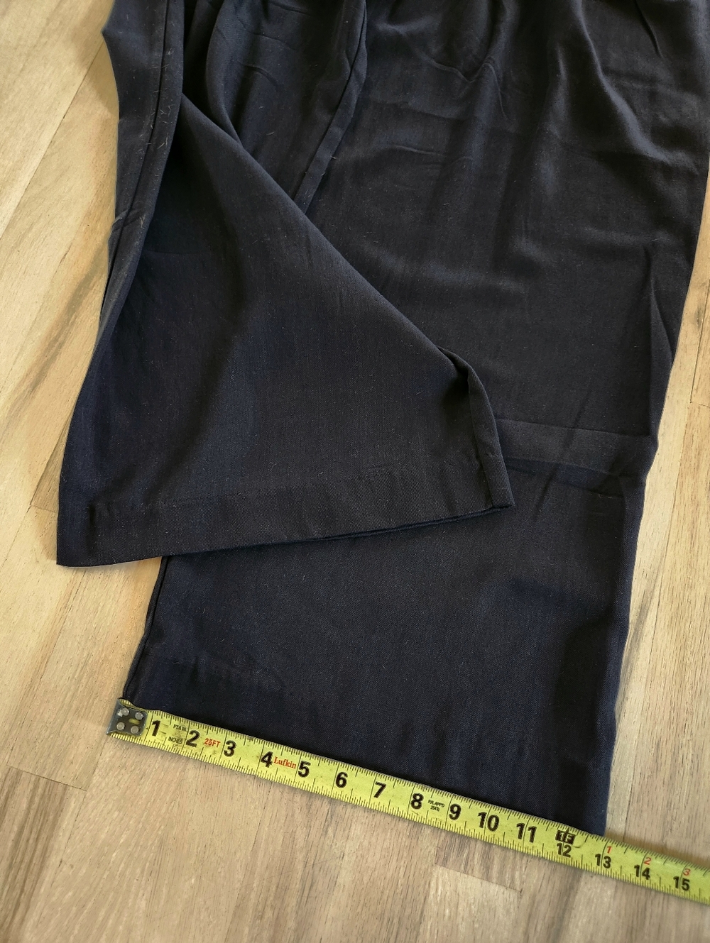 NWT Noli Womens Soho Foldover Wide Leg Black Trouser Pants Contrast Waistband 14 - Picture 13 of 13